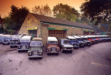 Land Rover centre, Huddersfield, UK - this is our premises, series II, series III and defender Land Rovers