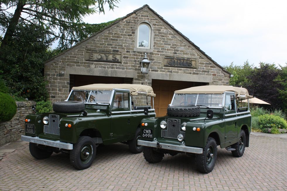 Series 2 Land Rovers go to the prom