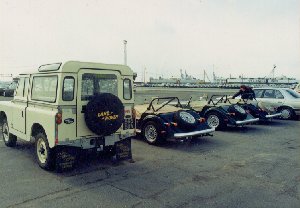 965 BUA (Docks - Baltimore) Land Rover 1962 Series II - seen here with Wins Morgan Car delivery